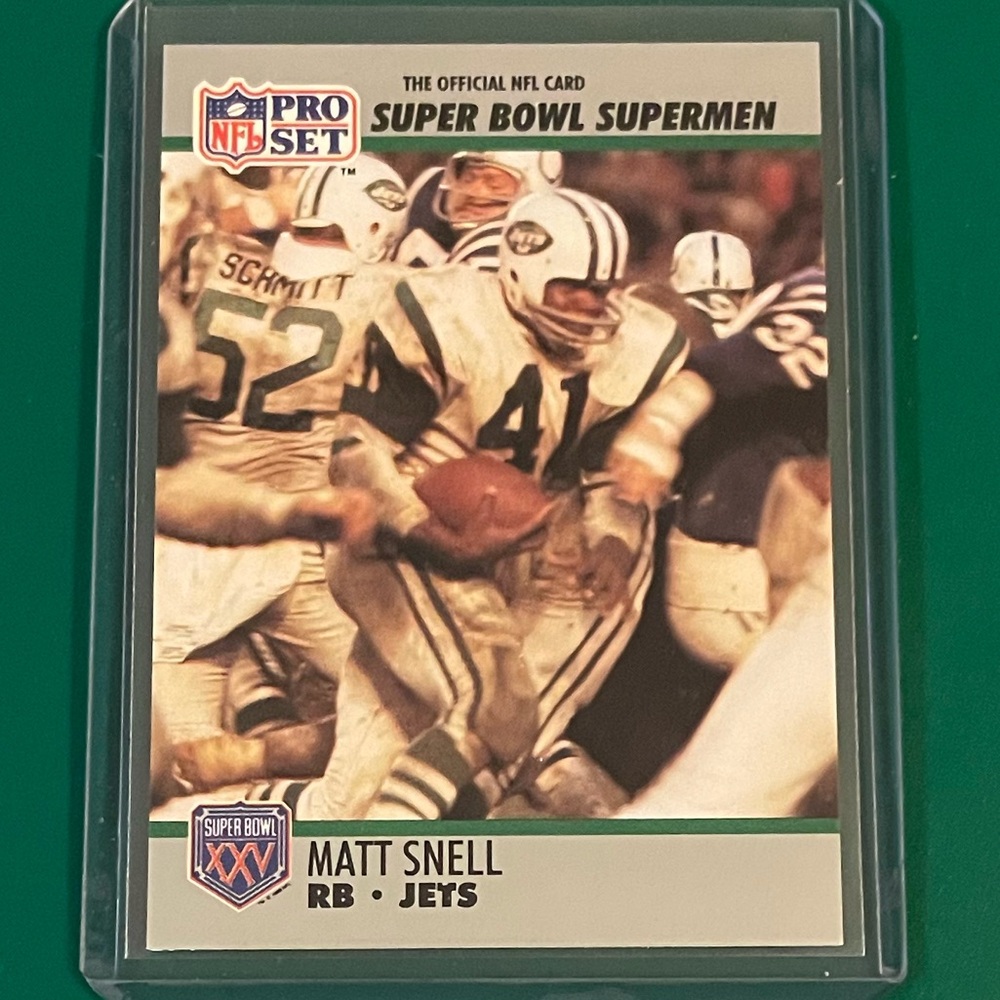 Matt Snell #44 1990 Pro Set [Super Bowl 160] Football Trading Card
